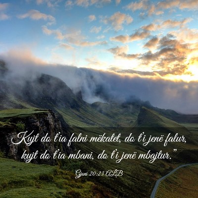 Picture 03 - Gjoni 20:23 ALB - Kujt do t’ia falni mëkatet, do t’i jenë - Bible Verse Picture