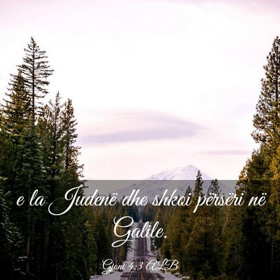 Picture 03 - Gjoni 4:3 ALB - e la Judenë dhe shkoi përsëri në - Bible Verse Picture