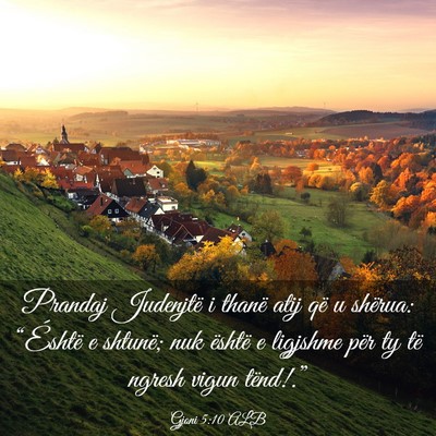 Picture 03 - Gjoni 5:10 ALB - Prandaj Judenjtë i thanë atij që u shërua: - Bible Verse Picture