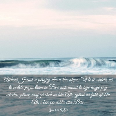 Picture 03 - Gjoni 5:19 ALB - Atëherë Jezusi u përgjgj dhe u tha atyre: - Bible Verse Picture