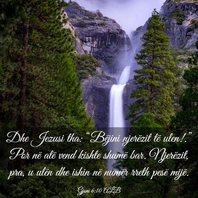 Picture 03 - Gjoni 6:10 ALB - Dhe Jezusi tha: “Bëjini njerëzit të - Bible Verse Picture
