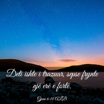 Picture 03 - Gjoni 6:18 ALB - Deti ishte i trazuar, sepse frynte një erë e - Bible Verse Picture