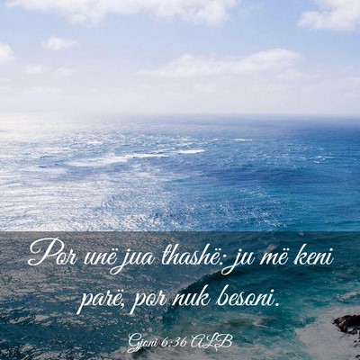 Picture 03 - Gjoni 6:36 ALB - Por unë jua thashë: ju më keni parë, por nuk - Bible Verse Picture