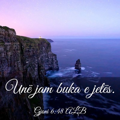 Picture 03 - Gjoni 6:48 ALB - Unë jam buka e - Bible Verse Picture