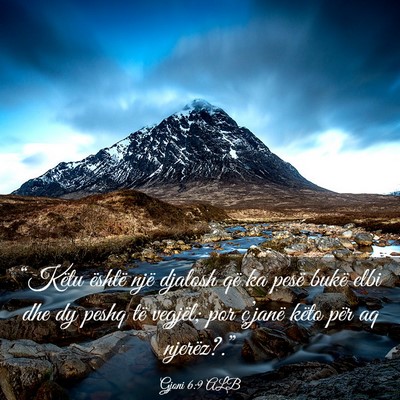 Picture 03 - Gjoni 6:9 ALB - “Këtu është një djalosh që ka pesë bukë - Bible Verse Picture