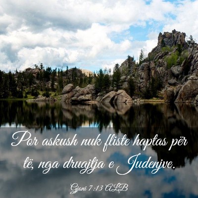 Picture 03 - Gjoni 7:13 ALB - Por askush nuk fliste haptas për të, nga - Bible Verse Picture
