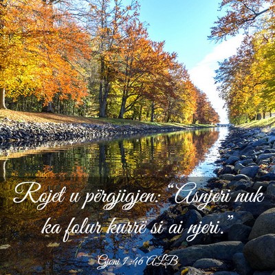 Picture 03 - Gjoni 7:46 ALB - Rojet u përgjigjen: “Asnjeri nuk ka folur - Bible Verse Picture