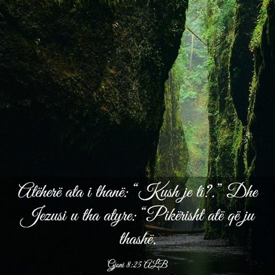 Picture 03 - Gjoni 8:25 ALB - Atëherë ata i thanë: “Kush je ti?.” Dhe - Bible Verse Picture
