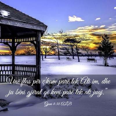 Picture 03 - Gjoni 8:38 ALB - Unë flas për ç’kam parë tek Ati im, dhe ju - Bible Verse Picture