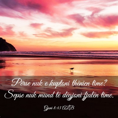 Picture 03 - Gjoni 8:43 ALB - Përse nuk e kuptoni thënien time? Sepse nuk - Bible Verse Picture