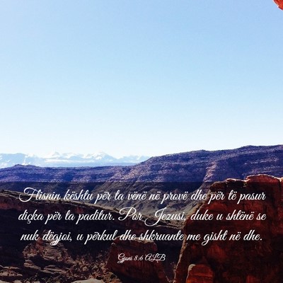 Picture 03 - Gjoni 8:6 ALB - Flisnin kështu për ta vënë në provë dhe - Bible Verse Picture