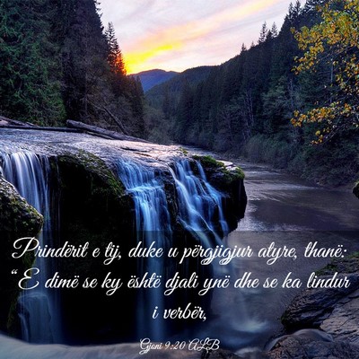 Picture 03 - Gjoni 9:20 ALB - Prindërit e tij, duke u përgjigjur atyre, - Bible Verse Picture