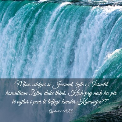 Picture 03 - Gjyqtarët 1:1 ALB - Mbas vdekjes së Jozueut, bijtë e Izraelit - Bible Verse Picture