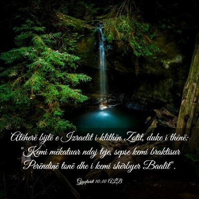 Picture 03 - Gjyqtarët 10:10 ALB - Atëherë bijtë e Izraelit i klithën Zotit, - Bible Verse Picture