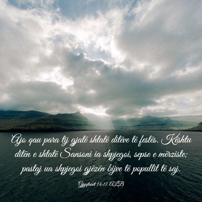 Picture 03 - Gjyqtarët 14:17 ALB - Ajo qau para tij gjatë shtatë ditëve të - Bible Verse Picture