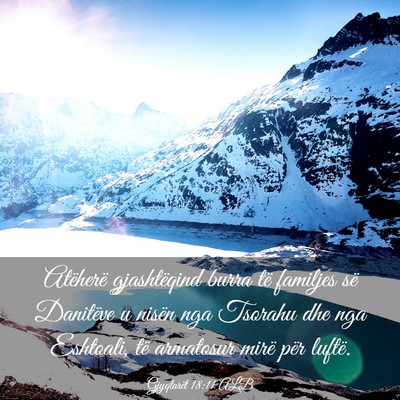 Picture 03 - Gjyqtarët 18:11 ALB - Atëherë gjashtëqind burra të familjes së - Bible Verse Picture