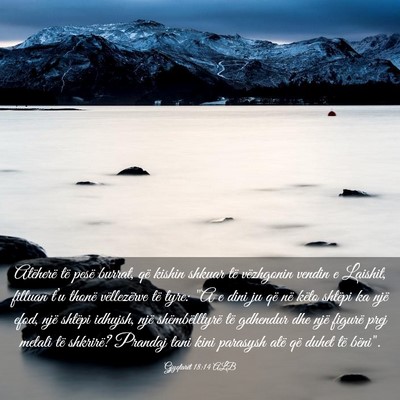 Picture 03 - Gjyqtarët 18:14 ALB - Atëherë të pesë burrat, që kishin shkuar të - Bible Verse Picture