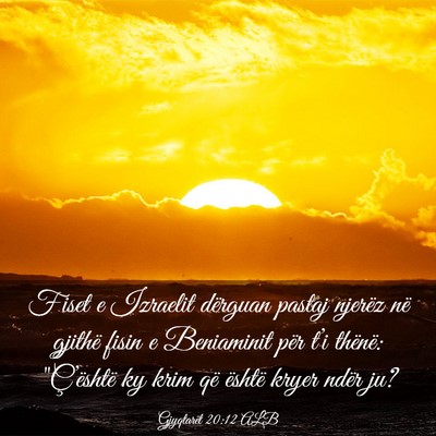Picture 03 - Gjyqtarët 20:12 ALB - Fiset e Izraelit dërguan pastaj njerëz në - Bible Verse Picture