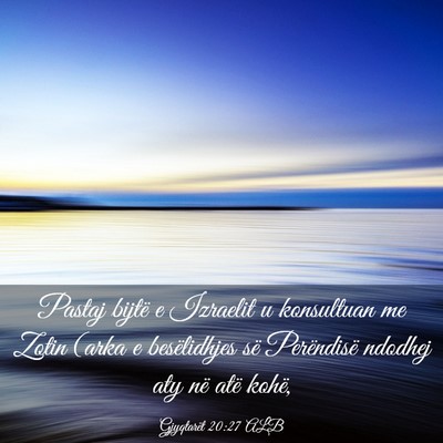 Picture 03 - Gjyqtarët 20:27 ALB - Pastaj bijtë e Izraelit u konsultuan me Zotin - Bible Verse Picture