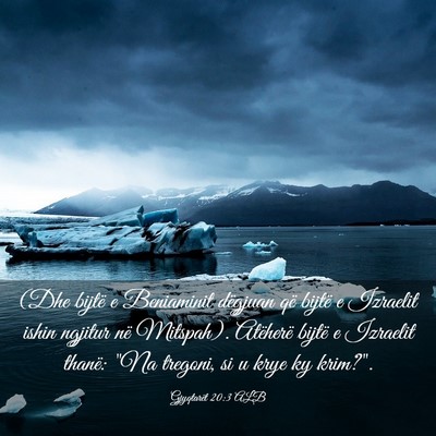 Picture 03 - Gjyqtarët 20:3 ALB - (Dhe bijtë e Beniaminit dëgjuan që bijtë e - Bible Verse Picture