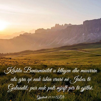 Picture 03 - Gjyqtarët 21:14 ALB - Kështu Beniaminitët u kthyen dhe muarrën ato - Bible Verse Picture