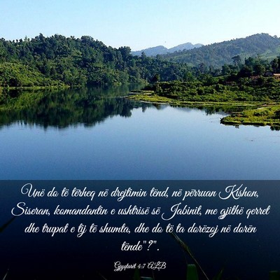 Picture 03 - Gjyqtarët 4:7 ALB - Unë do të tërheq në drejtimin tënd, në - Bible Verse Picture