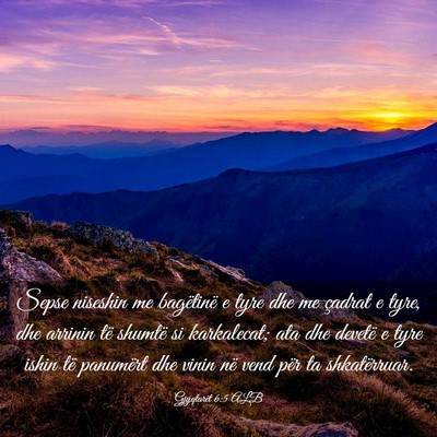 Picture 03 - Gjyqtarët 6:5 ALB - Sepse niseshin me bagëtinë e tyre dhe me - Bible Verse Picture