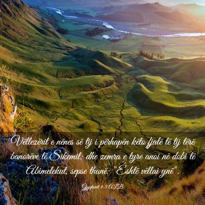 Picture 03 - Gjyqtarët 9:3 ALB - Vëllezërit e nënes së tij i përhapën këto - Bible Verse Picture