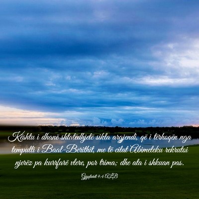 Picture 03 - Gjyqtarët 9:4 ALB - Kështu i dhanë shtatëdhjetë sikla argjendi, - Bible Verse Picture