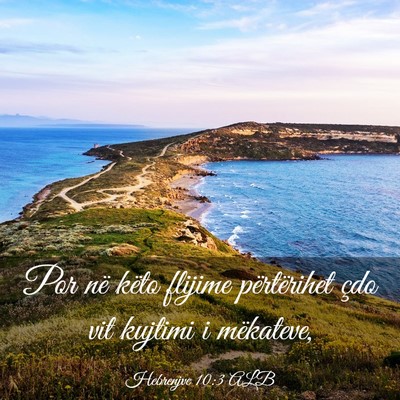 Picture 03 - Hebrenjve 10:3 ALB - Por në këto flijime përtërihet çdo vit - Bible Verse Picture
