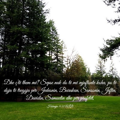 Picture 03 - Hebrenjve 11:32 ALB - Dhe ç’të them më? Sepse nuk do të më - Bible Verse Picture