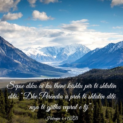 Picture 03 - Hebrenjve 4:4 ALB - Sepse diku ai ka thënë kështu për të - Bible Verse Picture