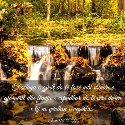 Picture 03 - Isaia 11:8 ALB - Foshnja e gjirit do të lozë mbi vrimën e - Bible Verse Picture