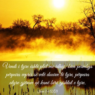 Picture 03 - Isaia 2:8 ALB - Vendi i tyre është plot me idhuj; bien përmbys - Bible Verse Picture