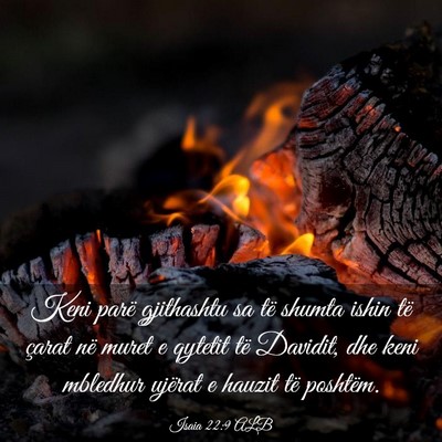 Picture 03 - Isaia 22:9 ALB - Keni parë gjithashtu sa të shumta ishin të - Bible Verse Picture