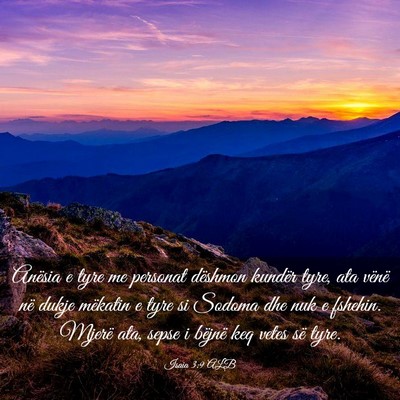 Picture 03 - Isaia 3:9 ALB - Anësia e tyre me personat dëshmon kundër tyre, - Bible Verse Picture
