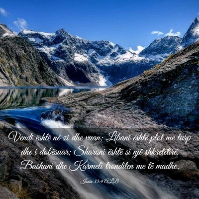 Picture 03 - Isaia 33:9 ALB - Vendi është në zi dhe vuan; Libani është - Bible Verse Picture