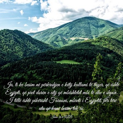 Picture 03 - Isaia 36:6 ALB - Ja, ti ke besim në përkrahjen e këtij kallami - Bible Verse Picture