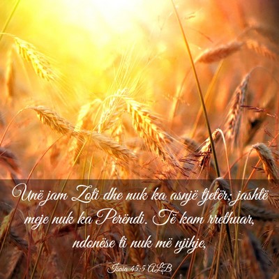 Picture 03 - Isaia 45:5 ALB - Unë jam Zoti dhe nuk ka asnjë tjetër; jashtë - Bible Verse Picture