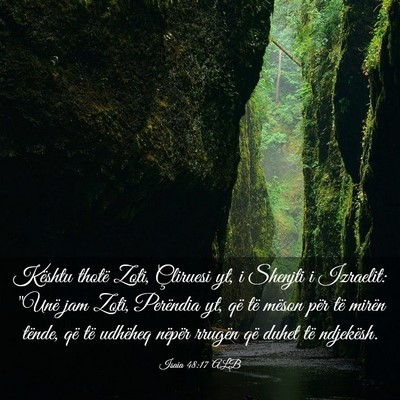 Picture 03 - Isaia 48:17 ALB - Kështu thotë Zoti, Çliruesi yt, i Shenjti i - Bible Verse Picture