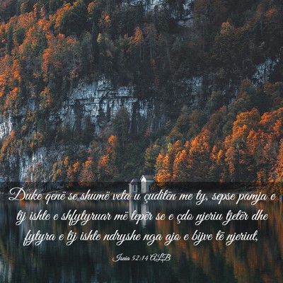 Picture 03 - Isaia 52:14 ALB - Duke qenë se shumë veta u çuditën me ty, - Bible Verse Picture