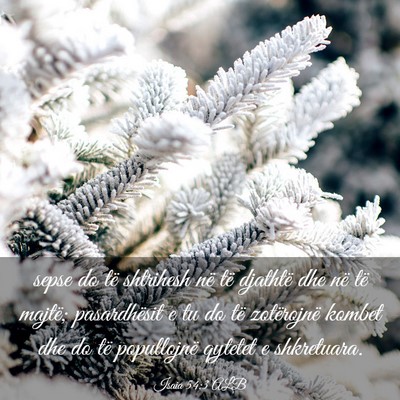 Picture 03 - Isaia 54:3 ALB - sepse do të shtrihesh në të djathtë dhe në - Bible Verse Picture