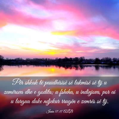 Picture 03 - Isaia 57:17 ALB - Për shkak të paudhësisë së lakmisë së tij - Bible Verse Picture