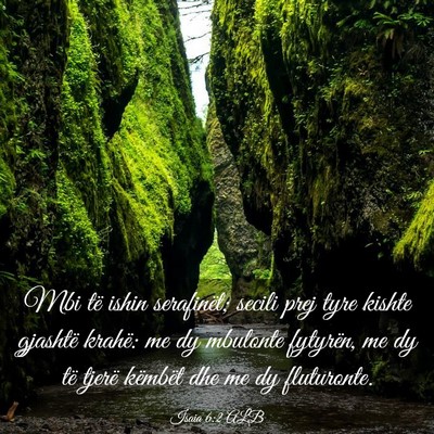Picture 03 - Isaia 6:2 ALB - Mbi të ishin serafinët; secili prej tyre kishte - Bible Verse Picture