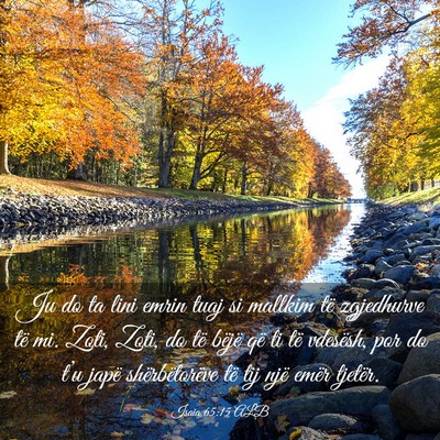 Picture 03 - Isaia 65:15 ALB - Ju do ta lini emrin tuaj si mallkim të - Bible Verse Picture