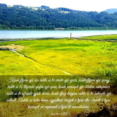 Picture 03 - Isaia 66:3 ALB - Kush flijon një ka është si të vriste një - Bible Verse Picture