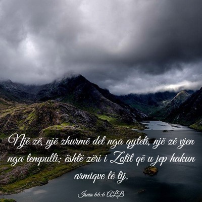 Picture 03 - Isaia 66:6 ALB - Një zë, një zhurmë del nga qyteti, një zë - Bible Verse Picture