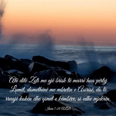 Picture 03 - Isaia 7:20 ALB - Atë ditë Zoti me një brisk të marrë hua - Bible Verse Picture