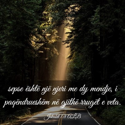 Picture 03 - Jakobit 1:8 ALB - sepse është një njeri me dy mendje, i - Bible Verse Picture