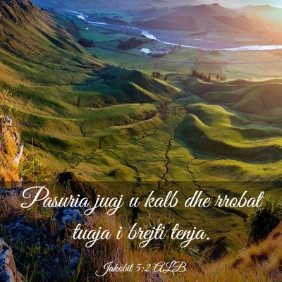 Picture 03 - Jakobit 5:2 ALB - Pasuria juaj u kalb dhe rrobat tuaja i brejti - Bible Verse Picture